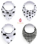 Lot de 4 bavoirs bandana pour bébé - Mum&Choupinou