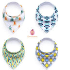 Lot de 4 bavoirs bandana pour bébé - Mum&Choupinou