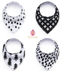 Lot de 4 bavoirs bandana pour bébé - Mum&Choupinou