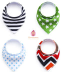Lot de 4 bavoirs bandana pour bébé - Mum&Choupinou