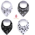 Lot de 4 bavoirs bandana pour bébé - Mum&Choupinou