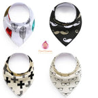 Lot de 4 bavoirs bandana pour bébé - Mum&Choupinou
