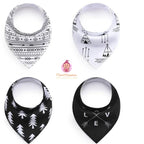 Lot de 4 bavoirs bandana pour bébé - Mum&Choupinou